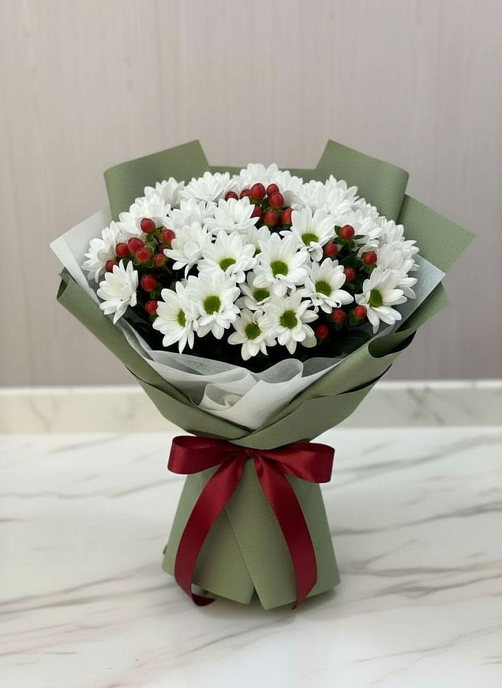 Букет цветов из: Хризантемы в Каргате