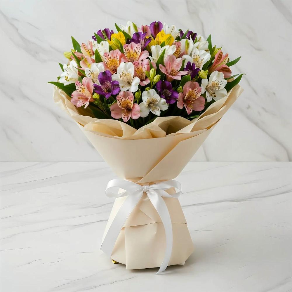 Букет цветов из: Альстромерии в Каргате