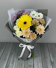 Букет цветов из:  Розы, Герберы и Хризантемы в Каргате