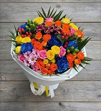 Букет цветов из:  Розы и Хризантемы в Каргате