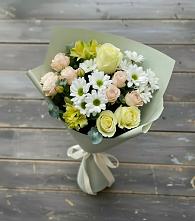 Букет цветов из:  Альстромерии, Розы и Хризантемы в Каргате