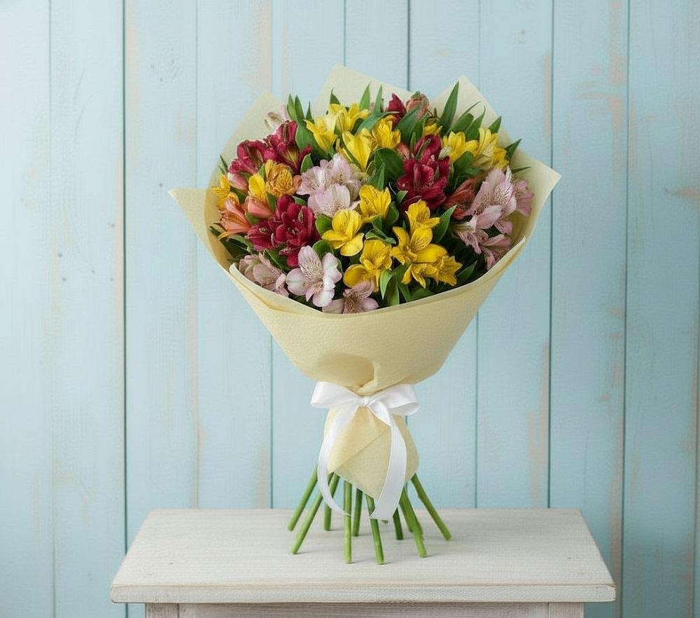 Букет цветов из: Альстромерии в Каргате