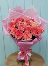Букет 15 Розовых роз Равель в Каргате