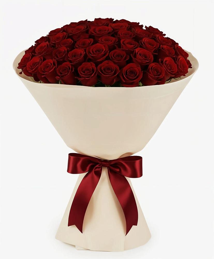 Букет 101 Бордовая роза Блэк Бакарра в Каргате