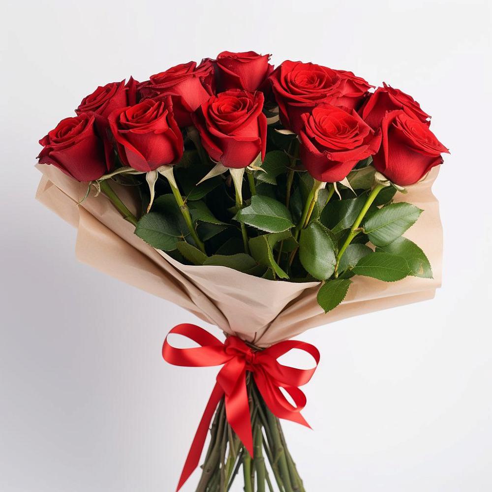 Букет 11 Красных роз Эдлесс Лав в Каргате