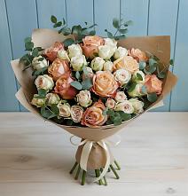 Букет цветов из:  Альстромерии и Розы #REPLACE_PRED# Каргате